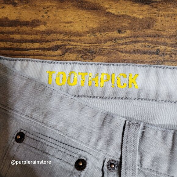 J Crew Jeans Size 34 Toothpick Skinny Mid Rise Gray Wash Stretch Denim - Picture 3 of 12